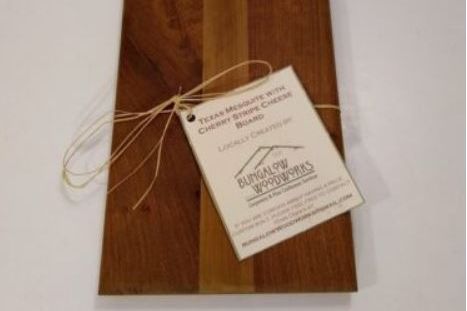 Wood Cheese Charcuterie Board Hand Crafted Mesquite and Cherry